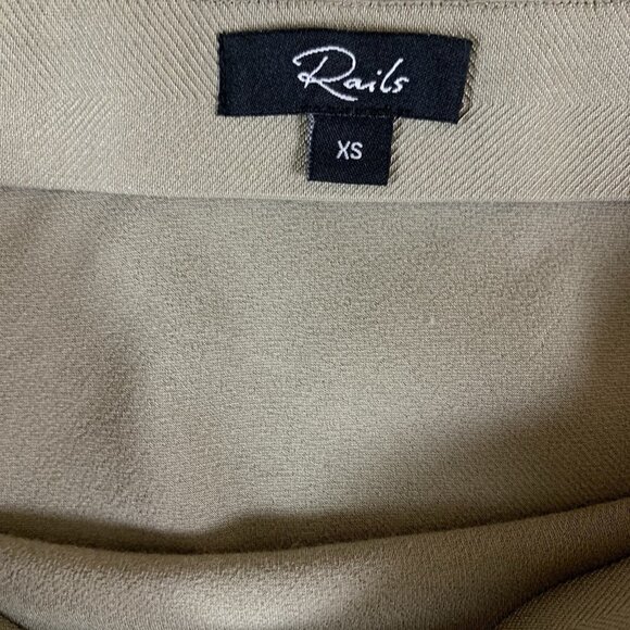 Rails Slip Skirt Olive Green Bias Cut Maxi Minimalist Silky Feel XS - Picture 3 of 5